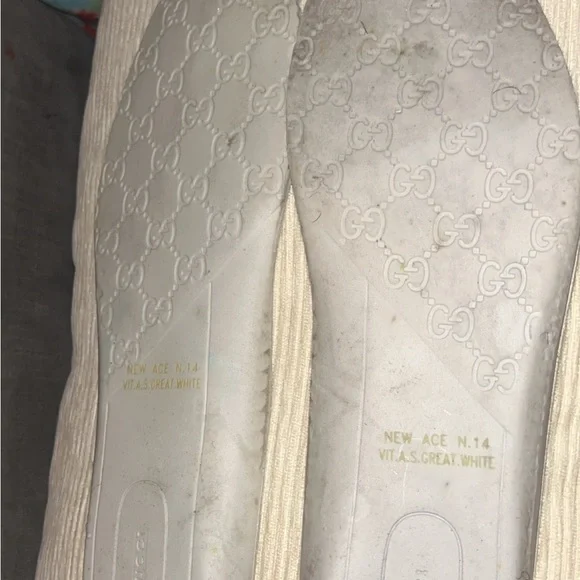 Gucci Embossed White Sole Sneakers - Picture 2 of 15